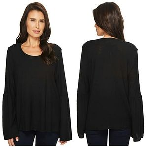 NWT TWO BY VINCE CAMUTO | Bell Sleeve Slub Top